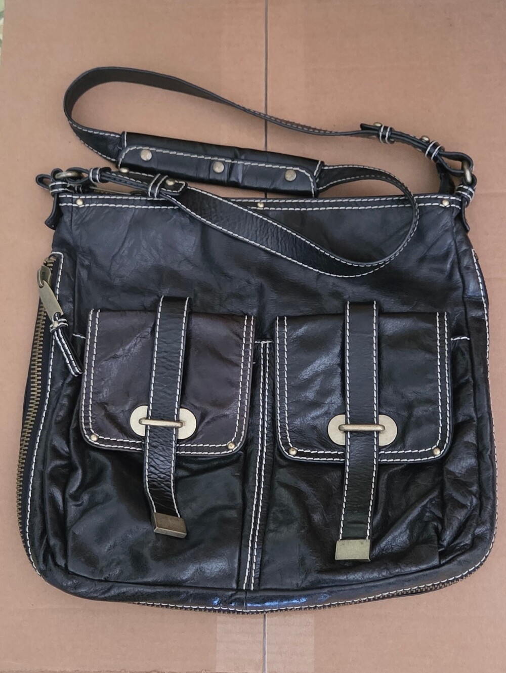 Cynthia Rowley Vintage Black Expandable Crossbody Bag